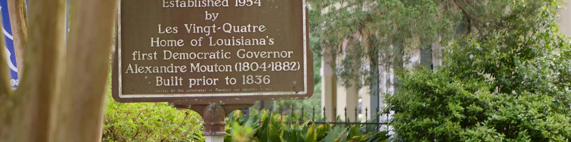 Alexandre Mouton House featuring signage