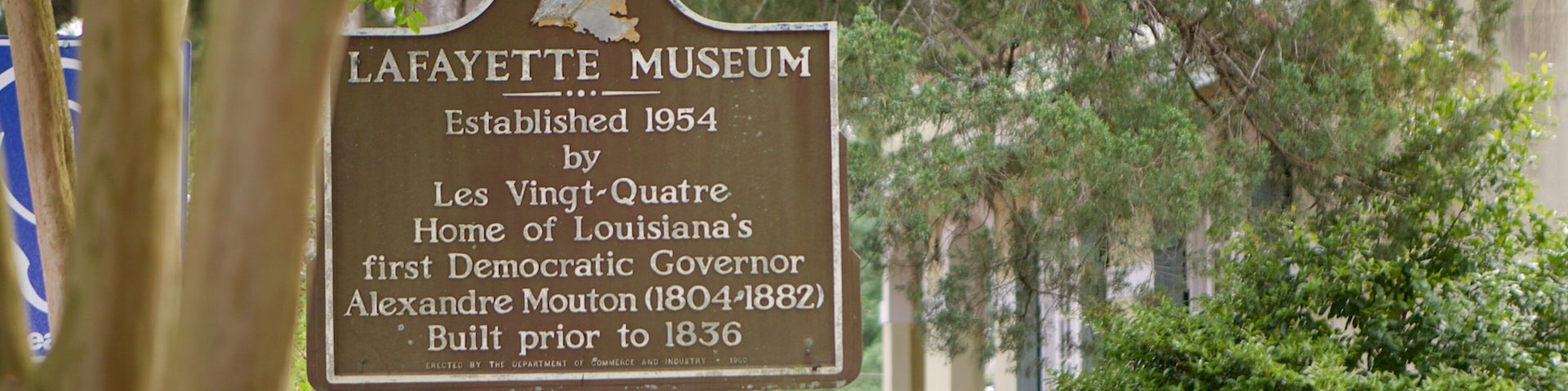 Alexandre Mouton House featuring signage