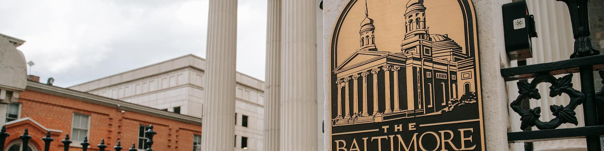 Basilica of the Assumption of the Blessed Virgin Mary featuring heritage elements and signage