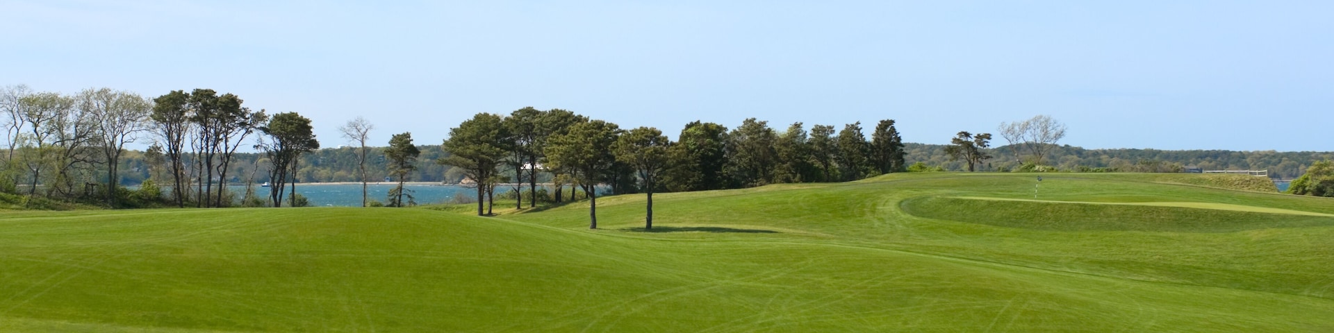 Golf course, country club overlooking ocean
