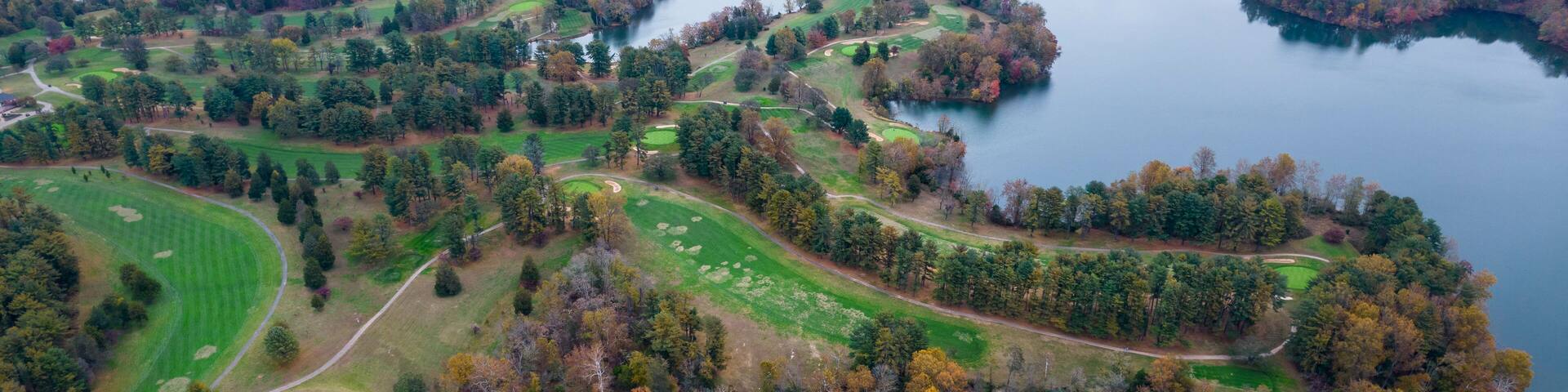 Aerial View of Pine Ridge Golf Course In Baltimore Maryland