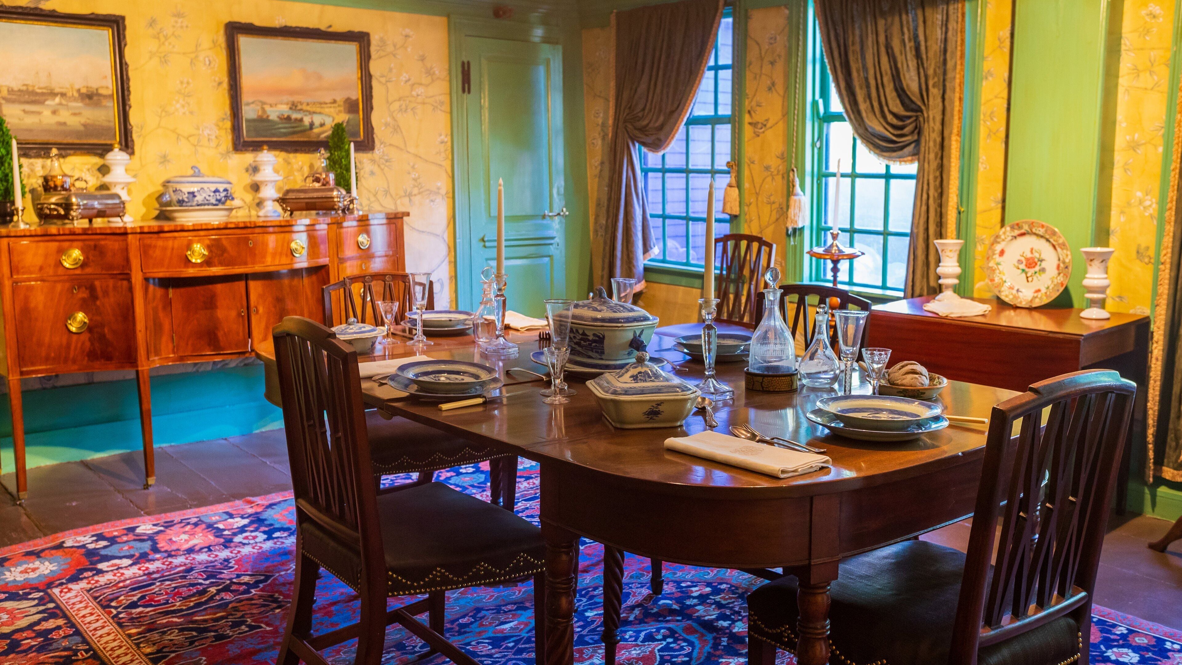 House of the Seven Gables showing interior views and heritage elements
