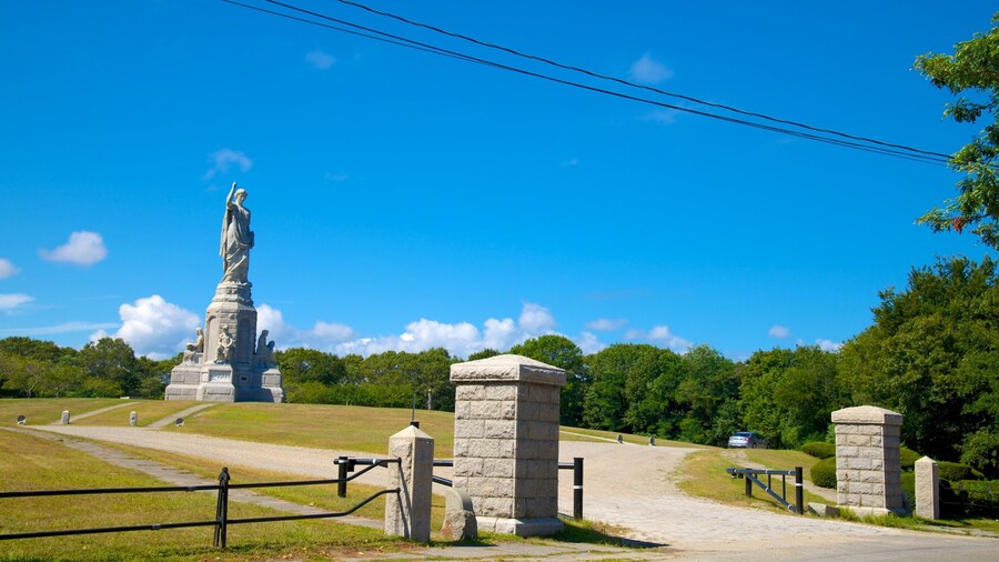 National Monument to the Forefathers which includes a monument, a garden and a statue or sculpture