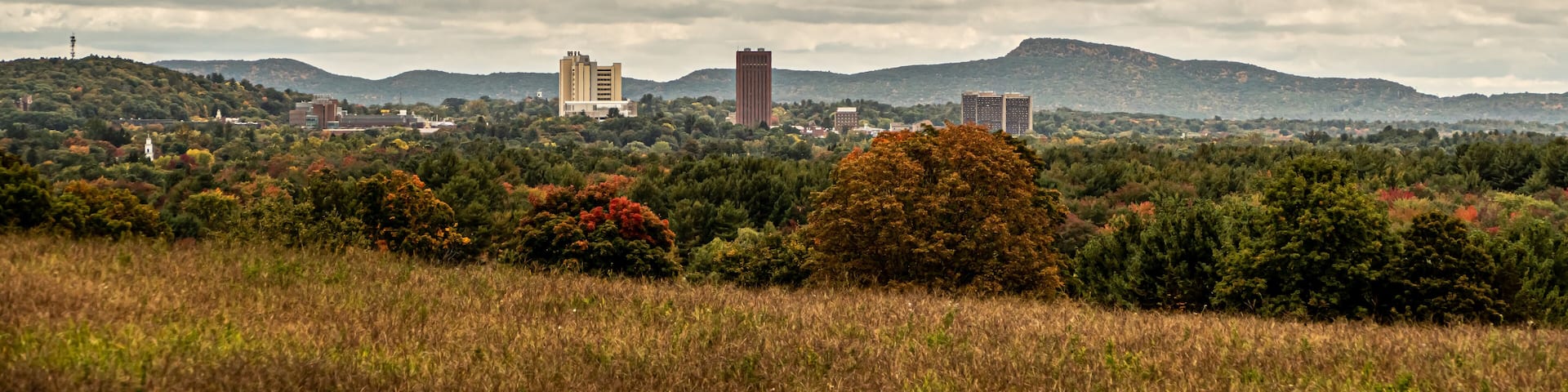A view of the University of Massachusetts campus