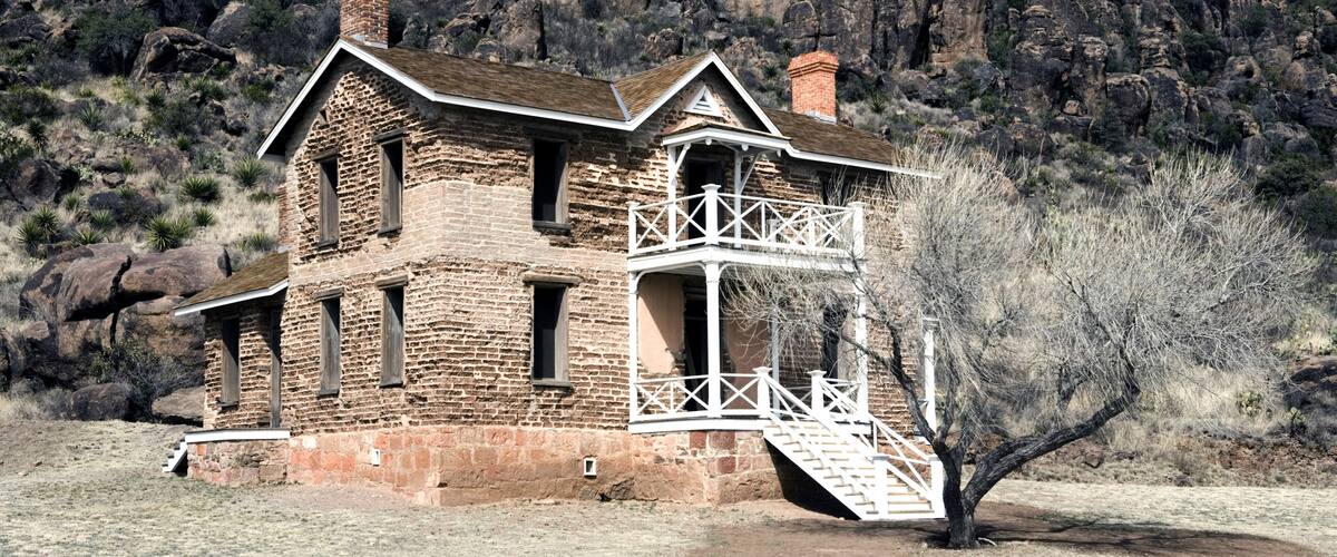 USA, Texas, Fort Davis. Fort Davis National Historic Site, Texas, is one of the best surviving examples of an Indian Wars' frontier military post in the Southwest.