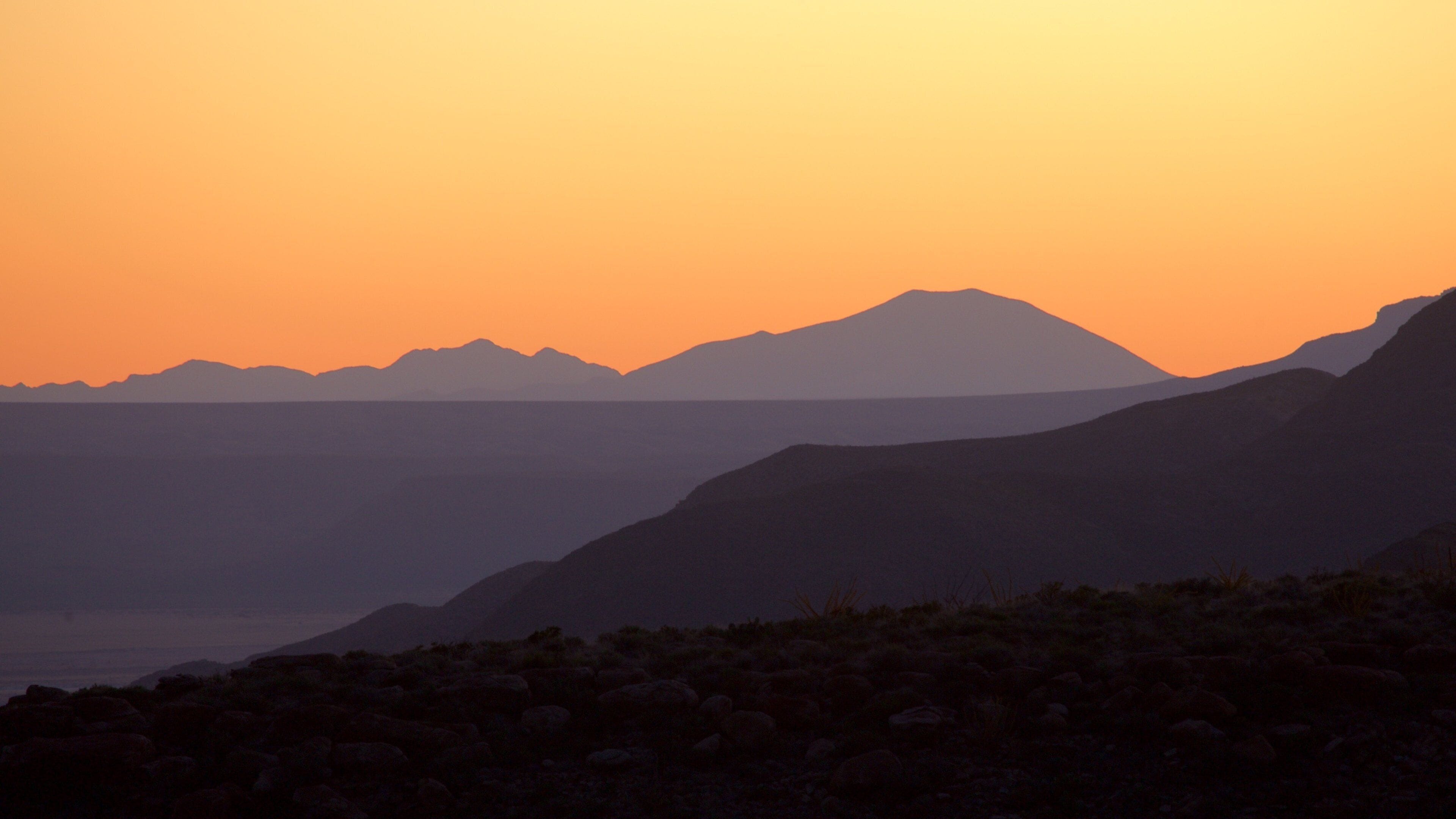 Guadalupe Mountains National Park featuring a sunset