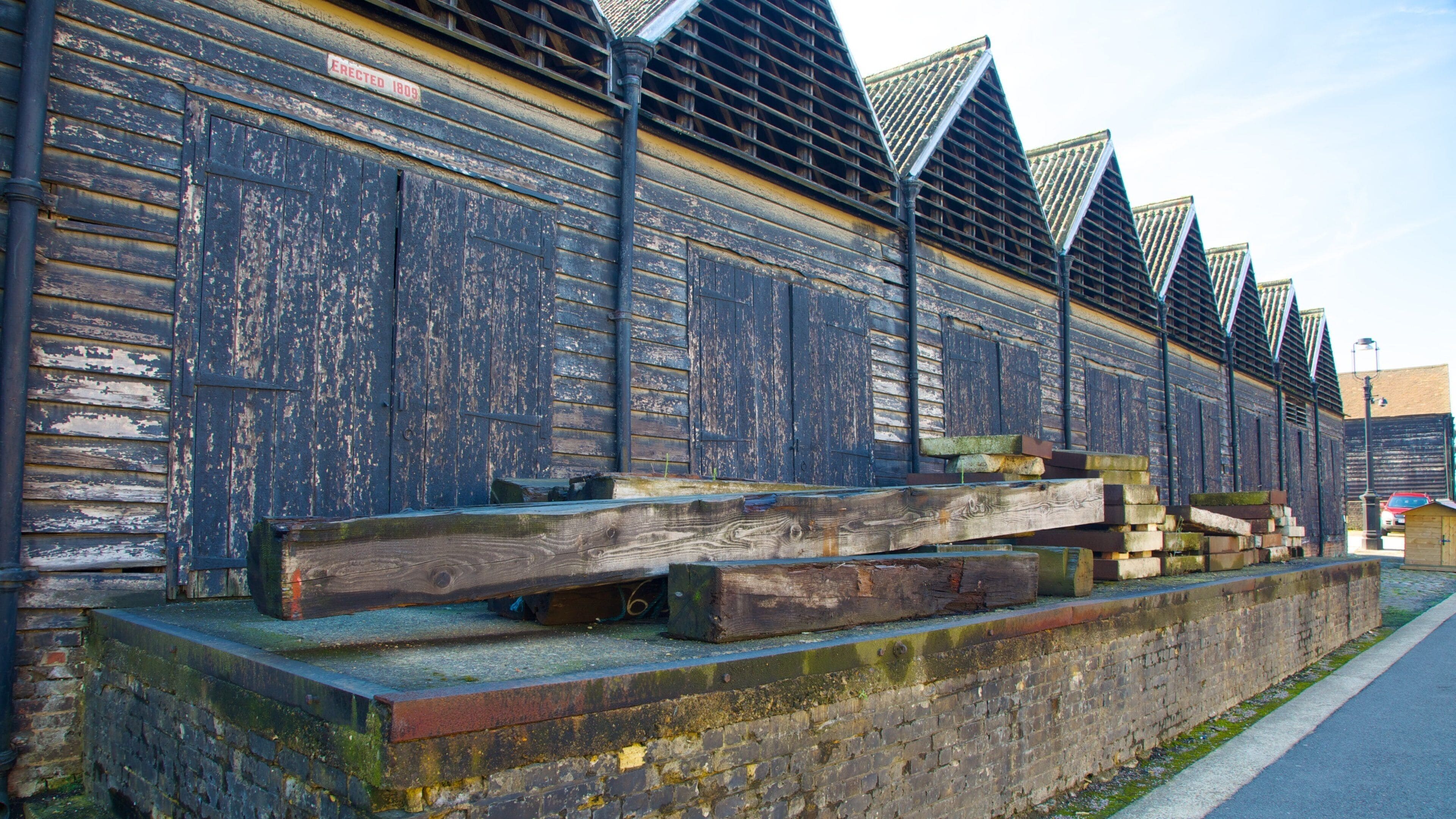 Historic Dockyard Chatham showing heritage architecture