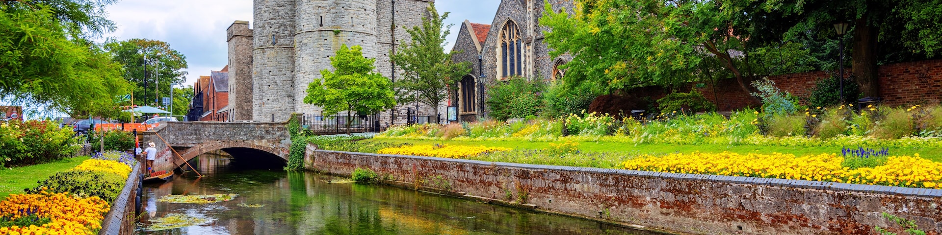 Westgate towers and Guildhall in Canterbury, England, UK