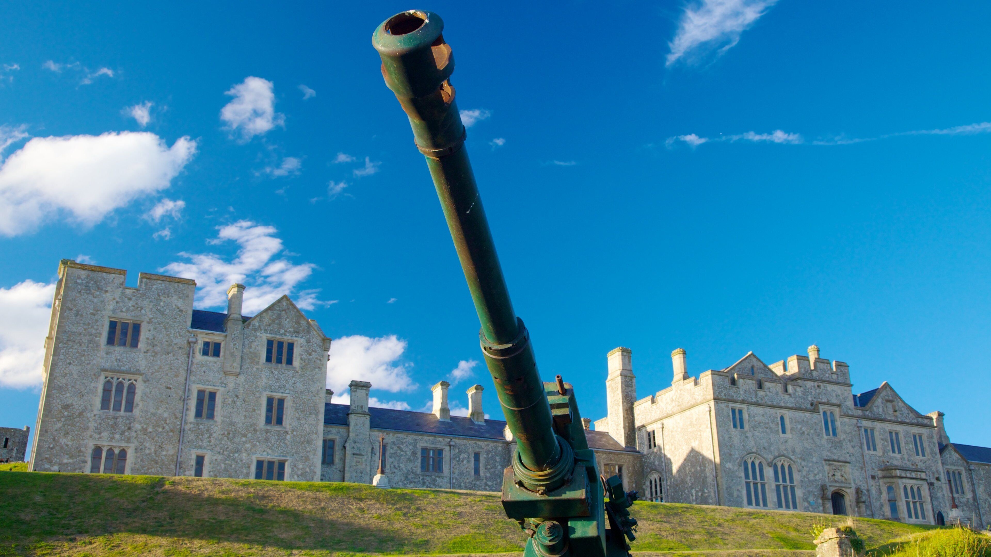 Dover Castle which includes heritage architecture, military items and chateau or palace