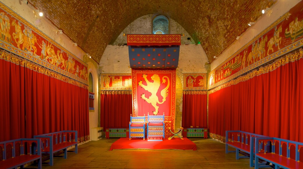 Dover Castle showing interior views and chateau or palace