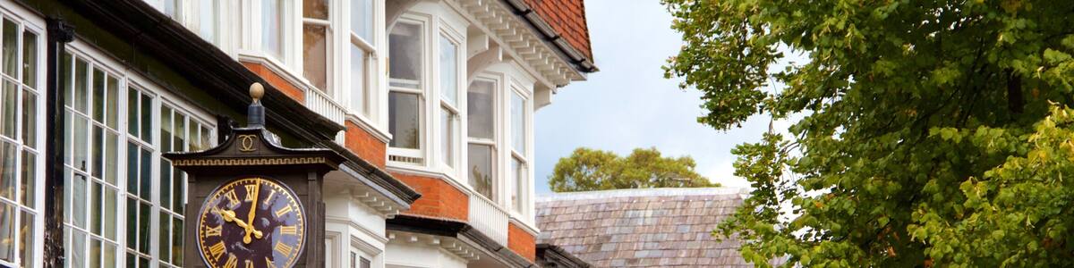 Pantiles which includes heritage architecture