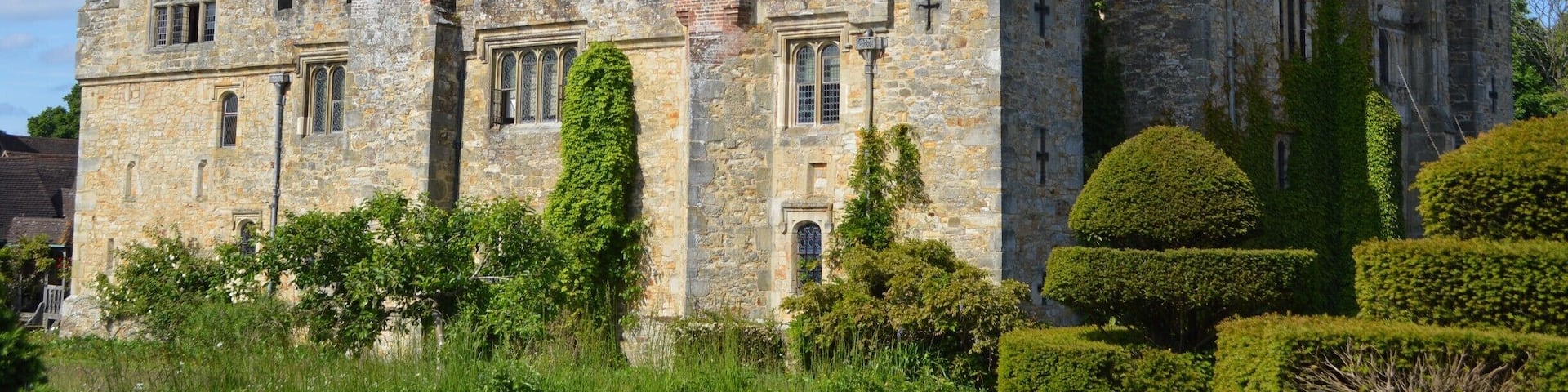 Hever Castle was the childhood home of Anne Boleyn, second wife of Henry VIII. The castle went through a number of owners since the Boleyn family after passing to the Crown on the death of Anne's father, Thomas Boleyn . In 1903 it was acquired by William Waldorf Astor, an American millionaire, who restored it in Tudor style using, as far as possible, the same tools as Tudor craftsmen. The extensive castle grounds are beautiful in summer, and include a rose garden which is lovely in full bloom.
Definitely worth a visit for history-lovers and nature-lovers alike. Highlights include Anne Boleyn's bedroom and the collection of portraits of Henry VIII and his six wives.