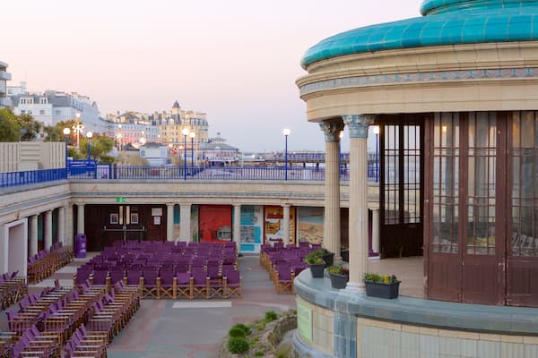 Beachy Head showing a city