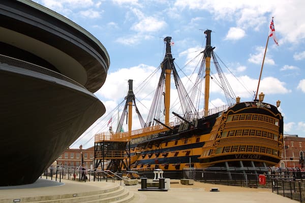 HMS Victory mit einem Geschichtliches