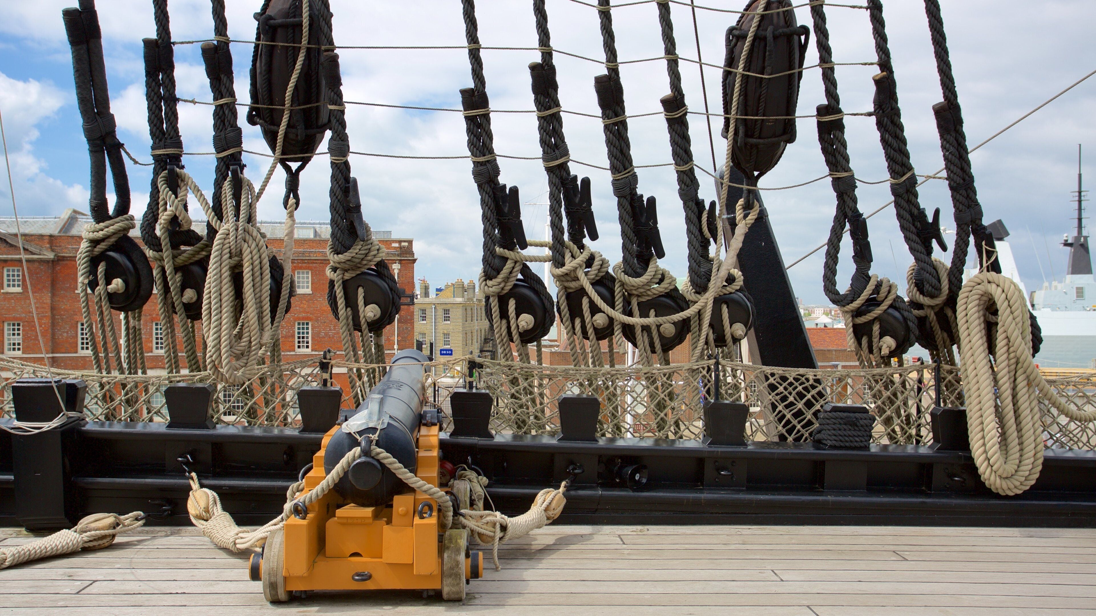 HMS Victory showing heritage elements