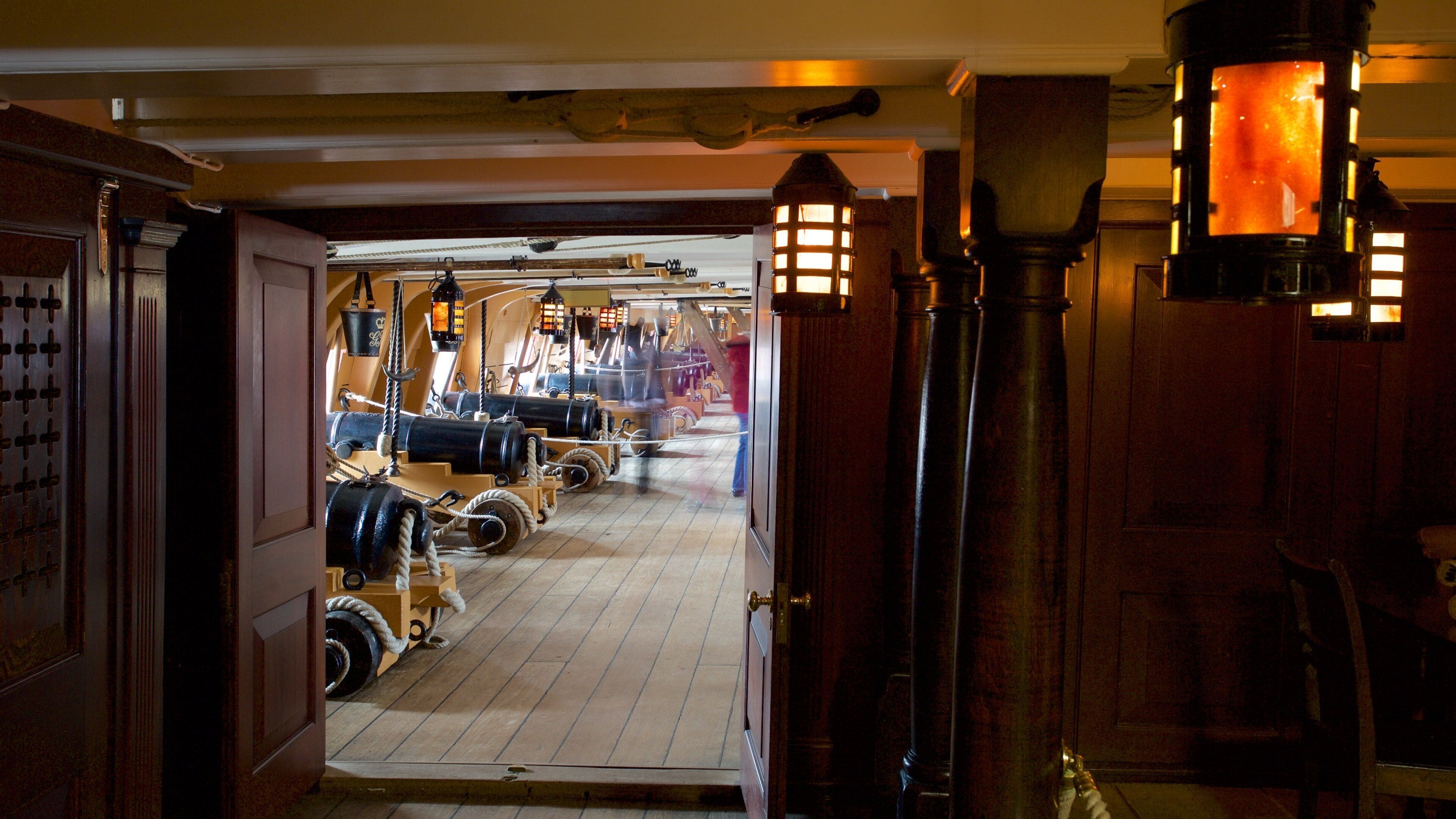 HMS Victory which includes heritage elements and interior views