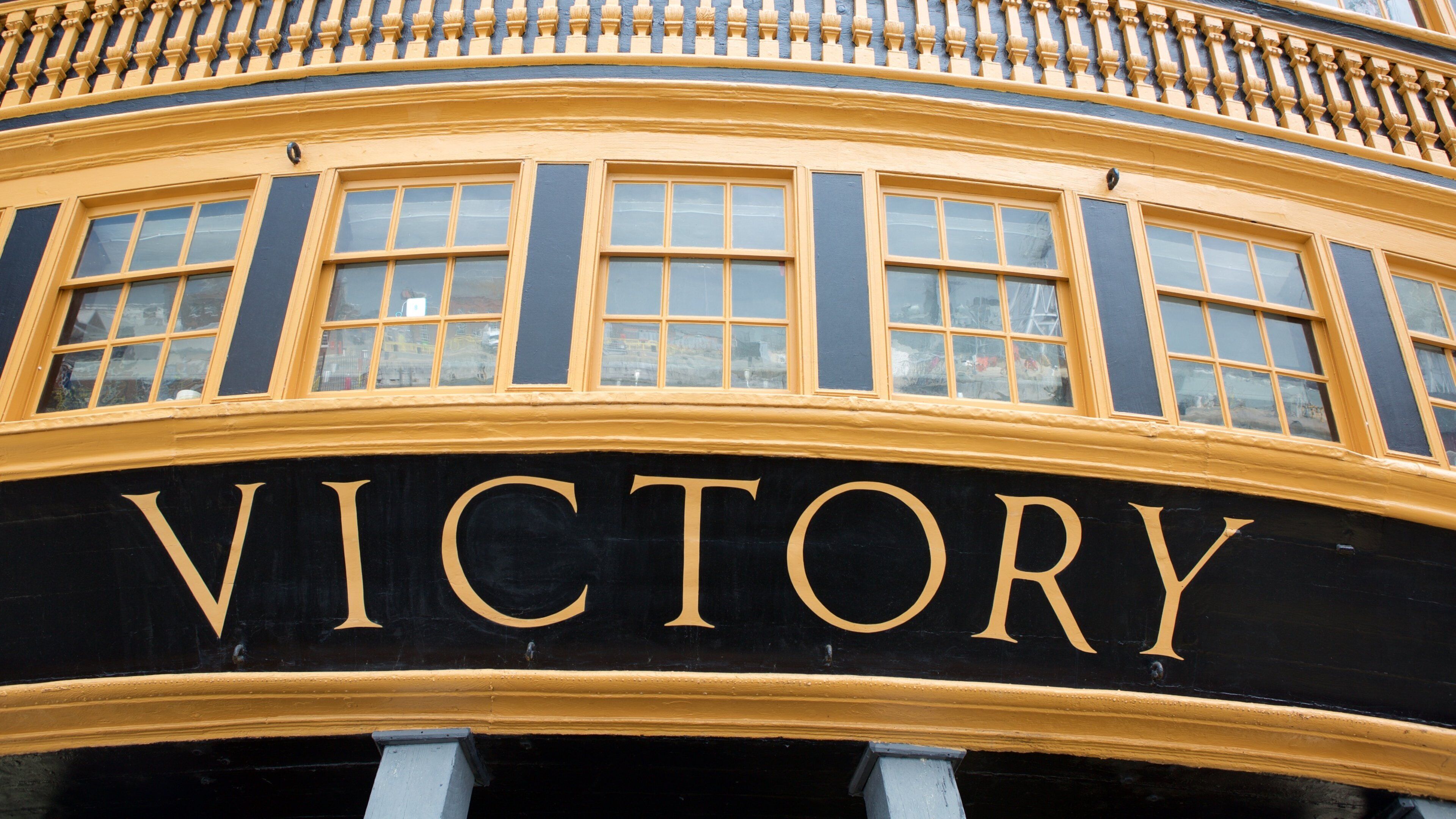 HMS Victory featuring signage