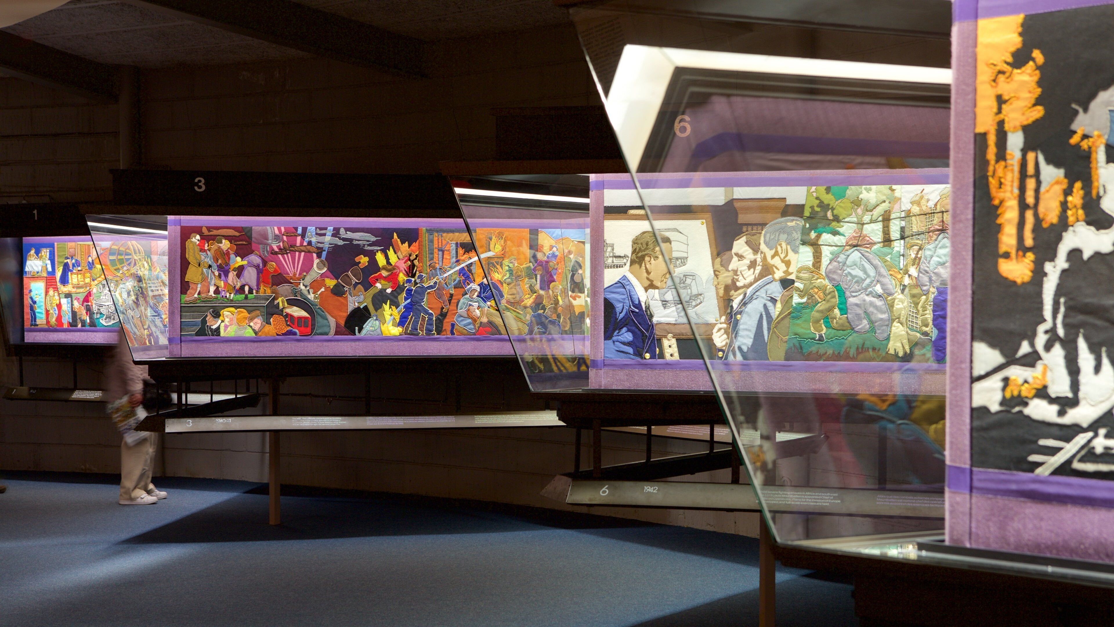 The D-Day Story featuring heritage elements and interior views