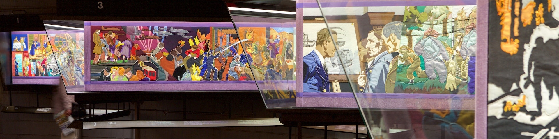 The D-Day Story featuring heritage elements and interior views