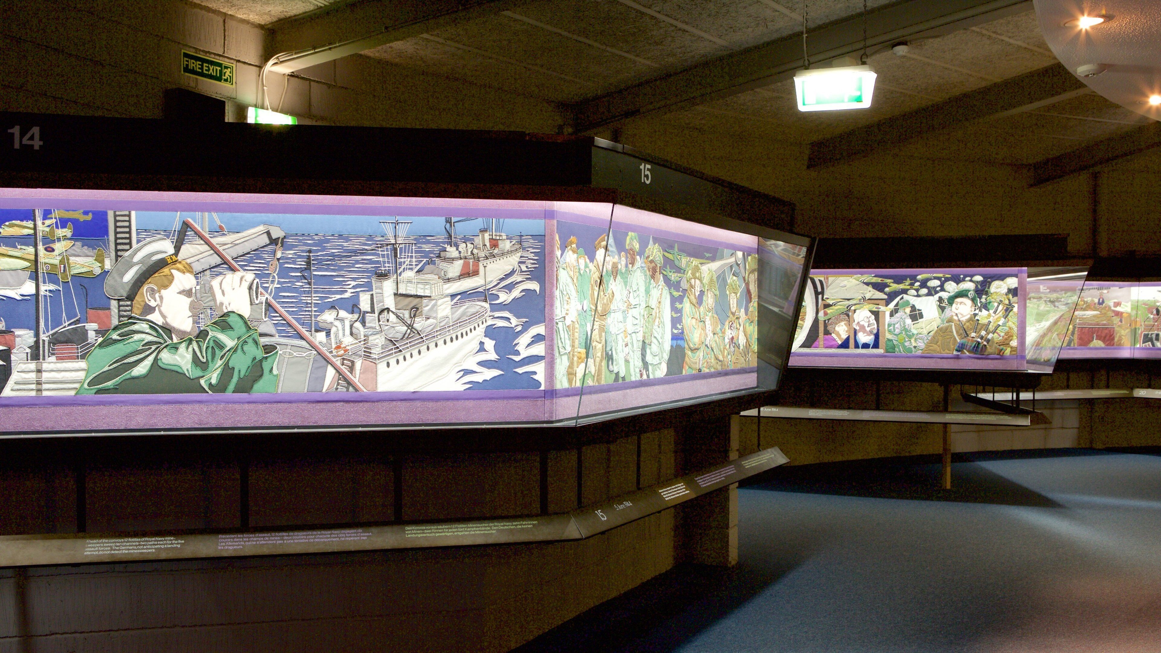 Portsmouth D-Day Museum which includes art, heritage elements and interior views