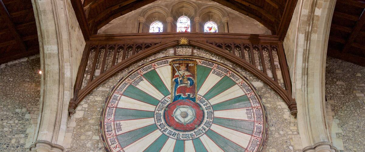 Great Hall which includes heritage architecture and interior views