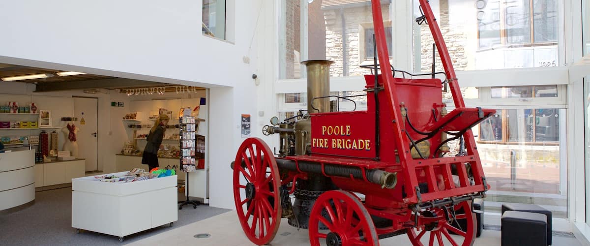 Poole Museum featuring interior views