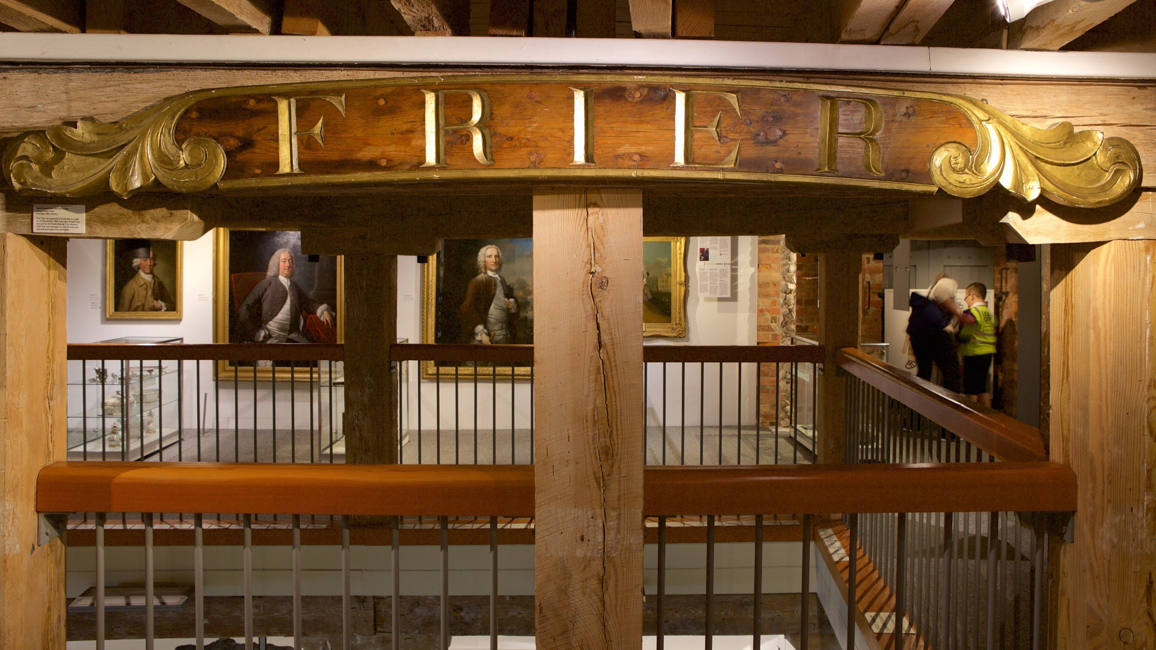 Poole Museum which includes signage and interior views