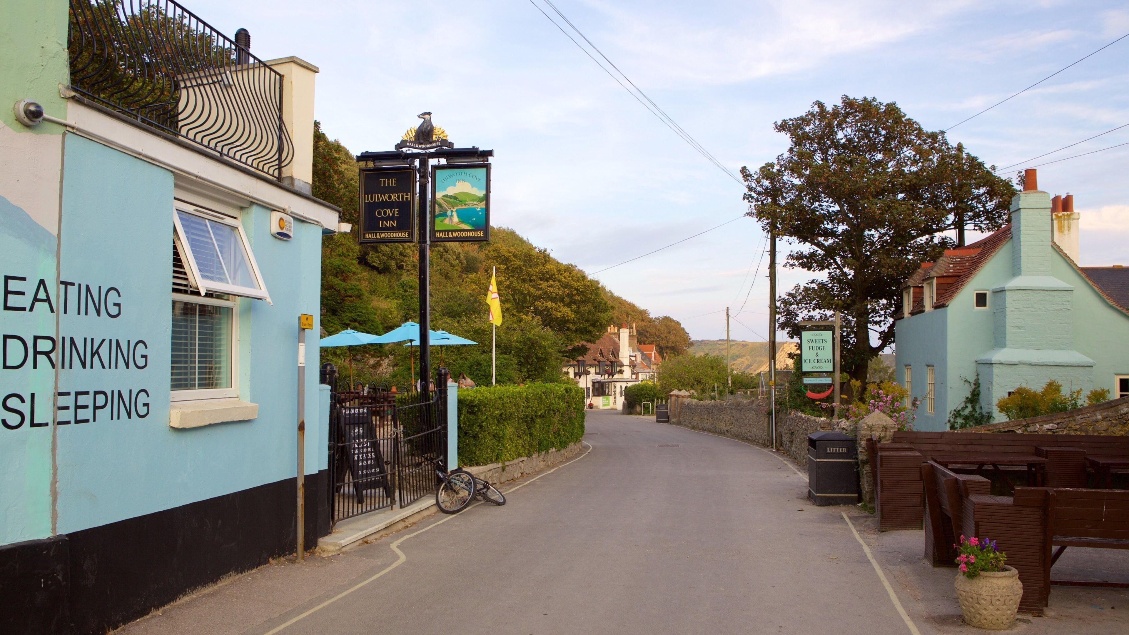 Strand van Lulworth Cove inclusief bewegwijzering