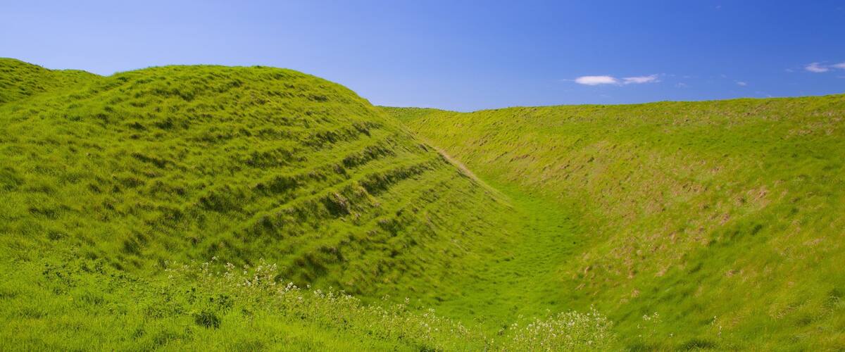 Maiden Castle featuring tranquil scenes