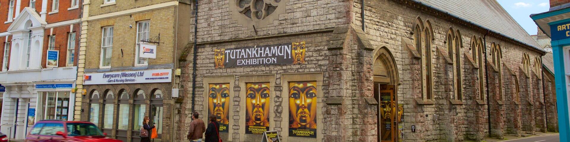 Tutankhamun: The Exhibition showing heritage architecture