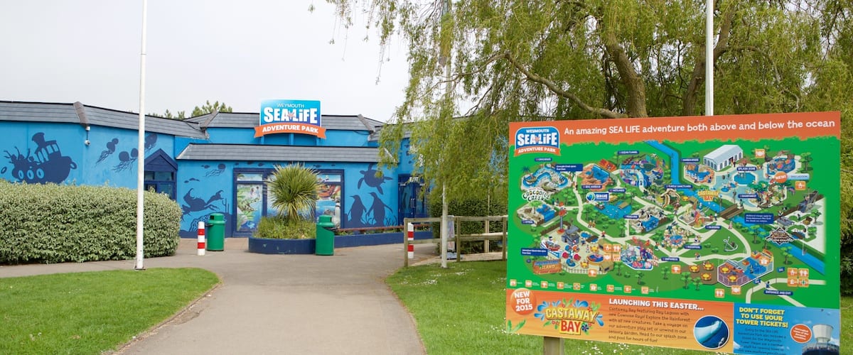 Công viên Đời sống Biển có tính năng biển hiệu và đời sống đại dương