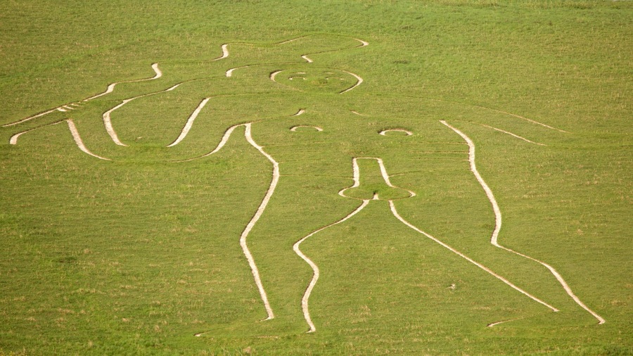 Cerne Abbas Giant toont kunst in de open lucht