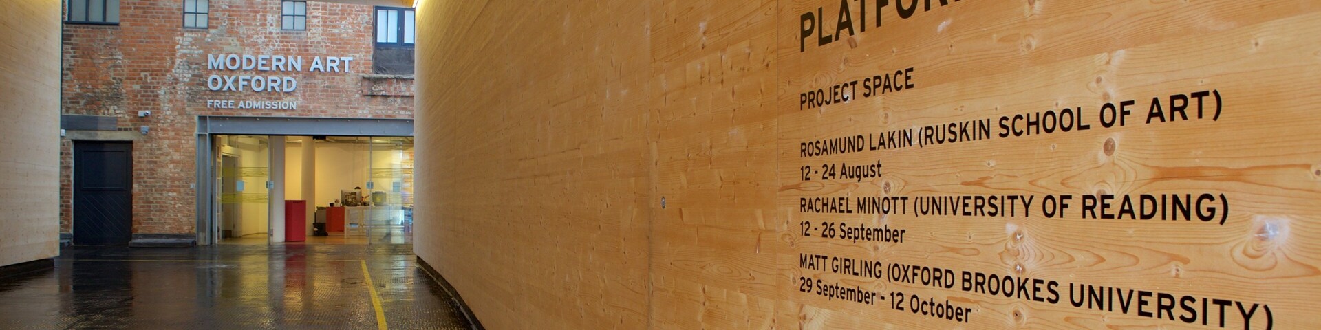 Modern Art Oxford showing signage