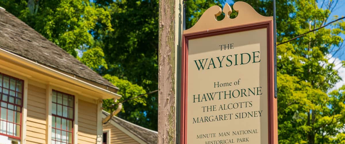 The Wayside featuring signage