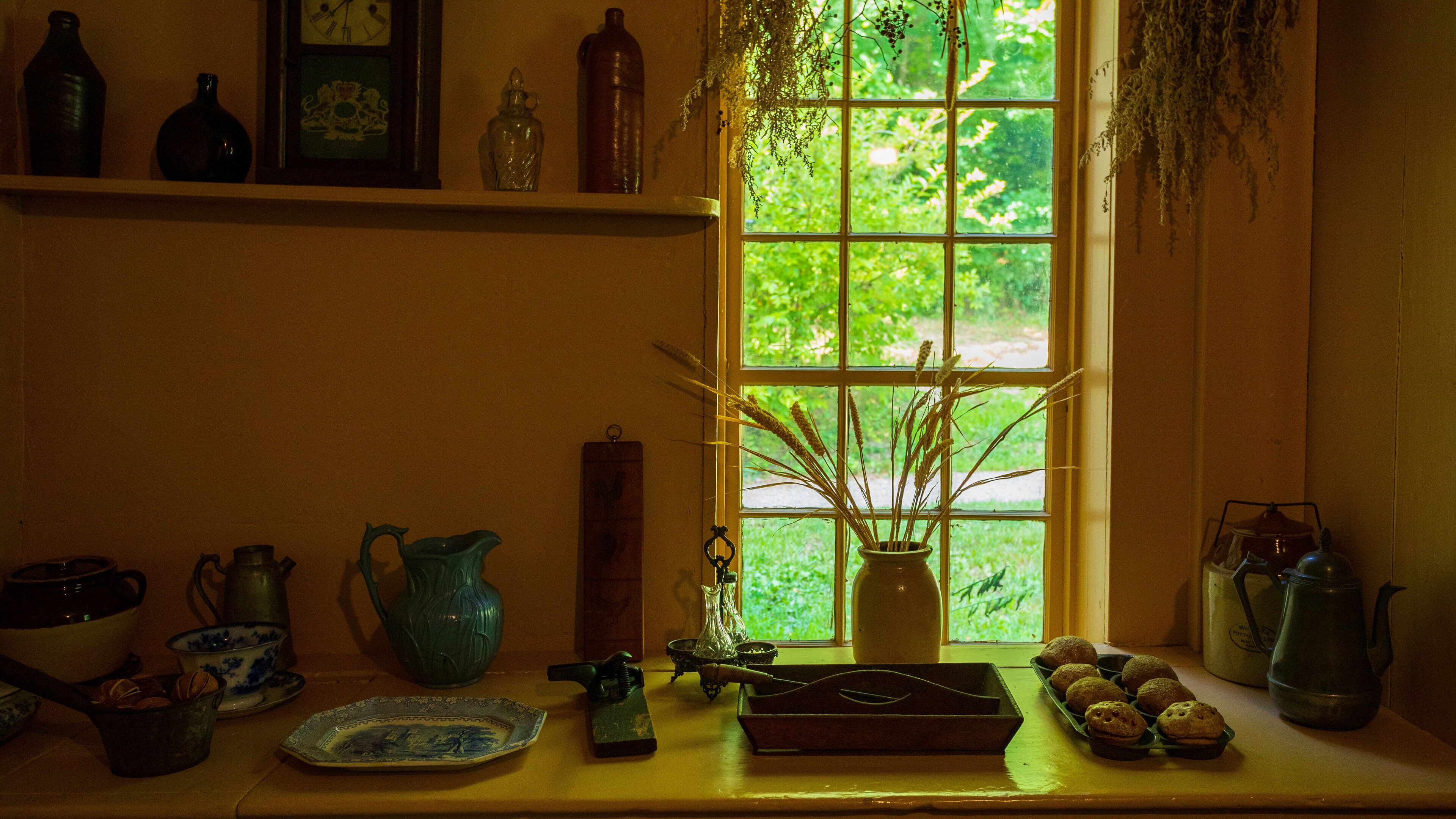 Louisa May Alcott\'s Orchard House showing interior views and heritage elements