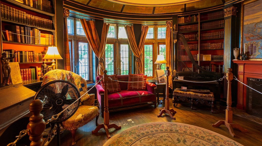 Hammond Castle featuring interior views and heritage elements