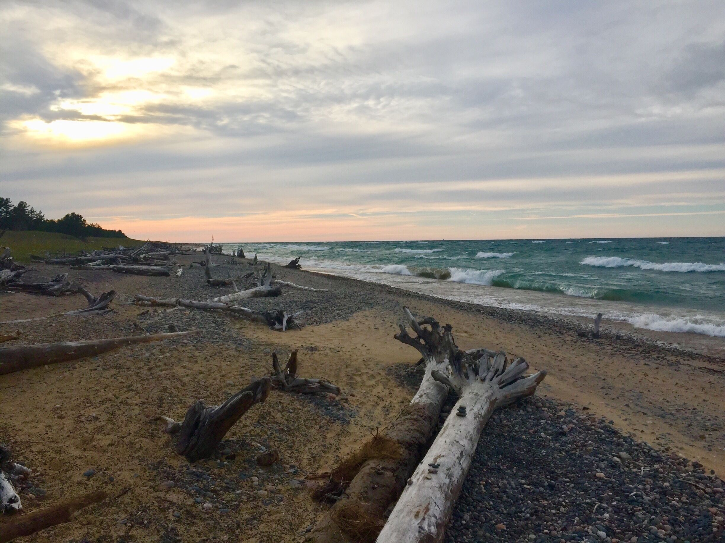 Beautiful sundown at Lake Superior