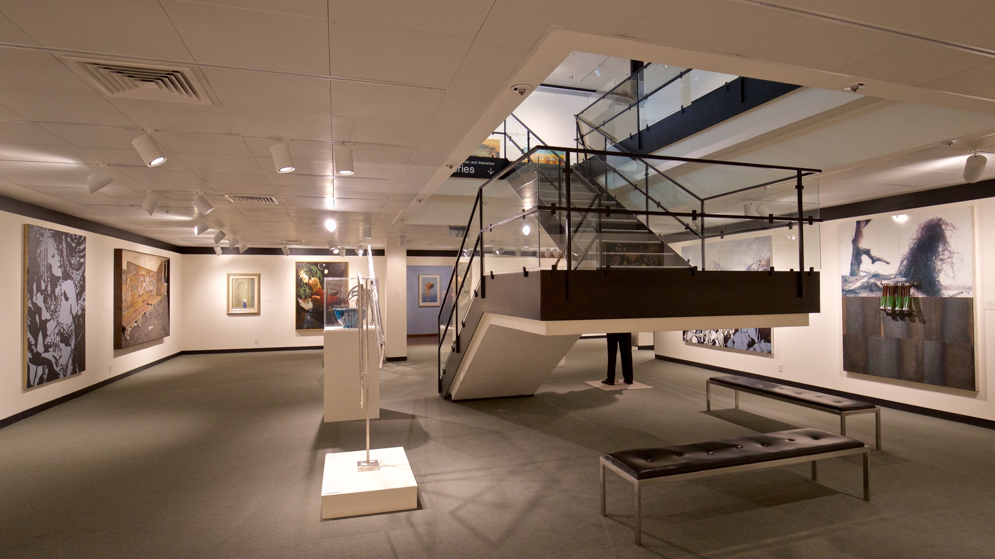 Kalamazoo Institute of Arts showing interior views and art