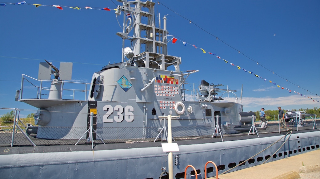 USS Silversides featuring military items and a marina