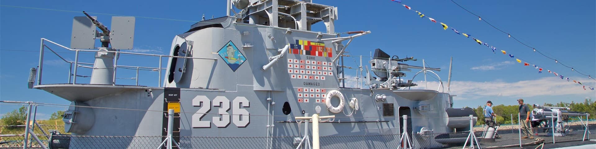 USS Silversides which includes a marina and military items