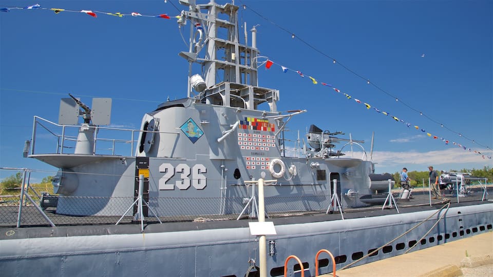 USS Silversides featuring military items and a marina