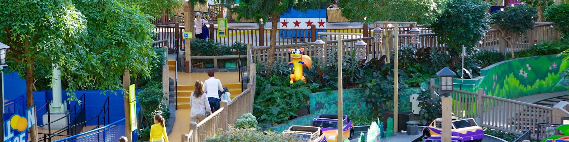 Nickelodeon Universe which includes rides as well as a family