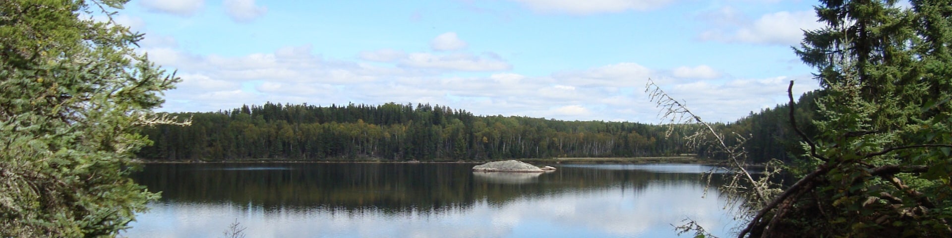 Parque Nacional Voyageurs que incluye pantano y un lago o espejo de agua
