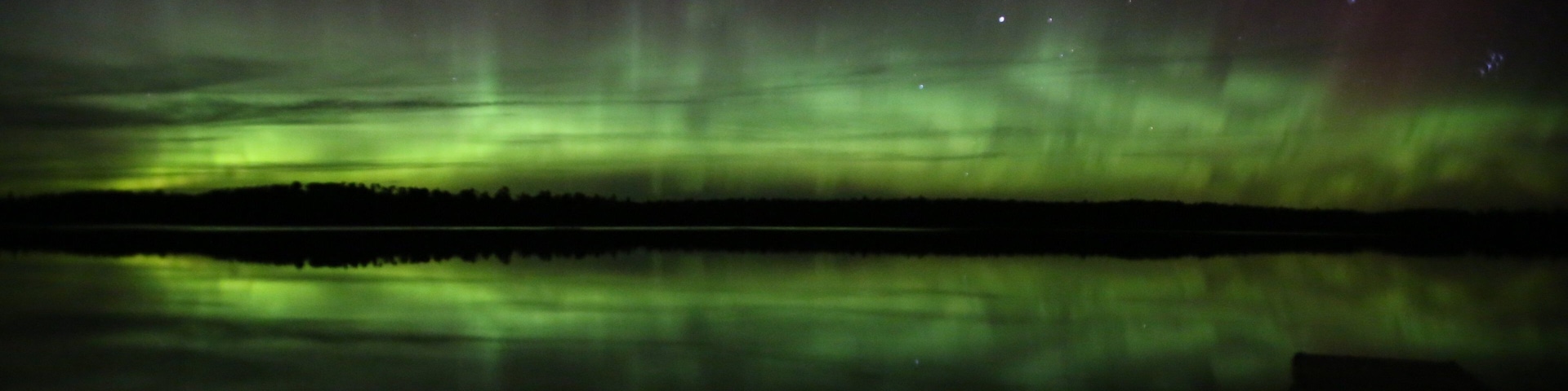 Voyageurs National Park featuring night scenes and northern lights