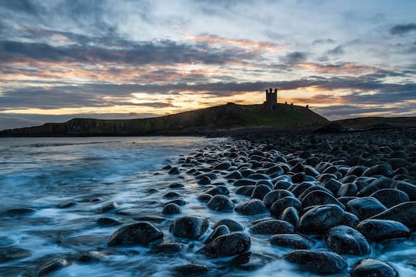 Sun rise shot the castle