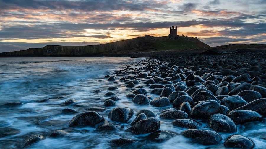 Sun rise shot the castle