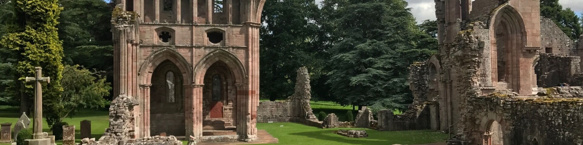 Dryburgh Abbey, perhaps the most beautiful of all the Scottish border abbeys built on the banks of the river Tweed and home to the graves of one of Scotland's most influential romantic writers Sir Walter Scott, and Field Marshal Douglas Haig, Commander-in-Chief of the British forces in France for much of WWI.