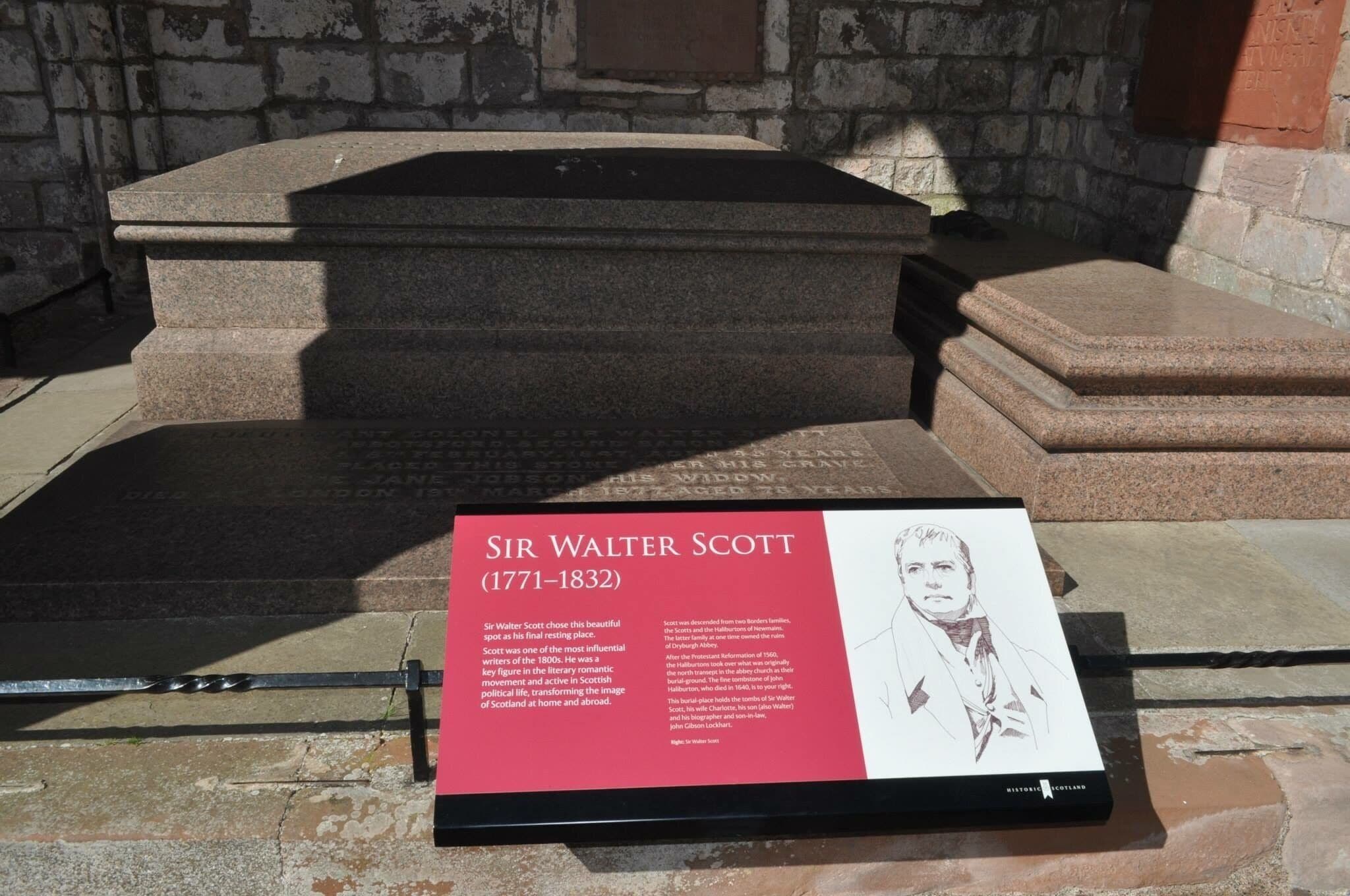 The tomb of Sir Walter Scott.