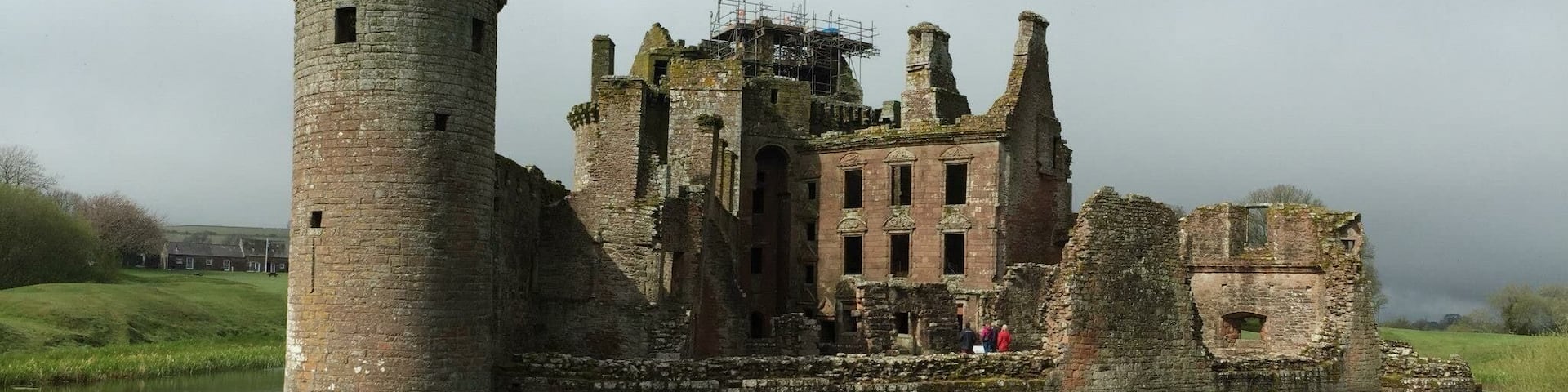 Unique triangular shaped Castle with own moat. Dumfriesshire; Scotland.