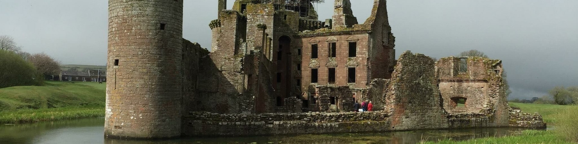 Unique triangular shaped Castle with own moat. Dumfriesshire; Scotland.